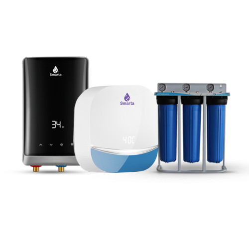 سخان سمارتا 11+ فلتر مياه بيوركوم ثلاثي جامبو ازرق + +سخان سمارتا 7