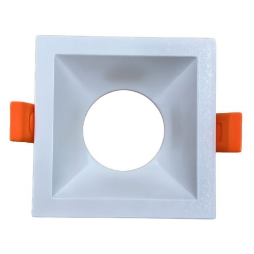 إطار مربع بلاستيك مفرد ثابت 7 سم أبيض كامل- 82x82x25mm