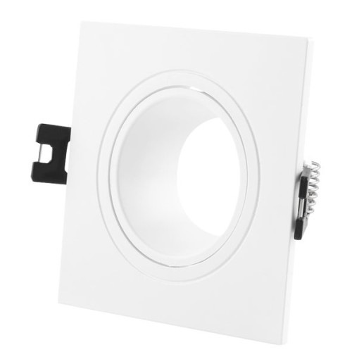 إطار مربع بلاستيك مفرد متحرك 7 سم أبيض كامل مقاس 93x93x29mm